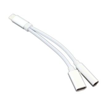Kábel USBC-JACK3,5st.+napájanie 2v1 13cm strieb