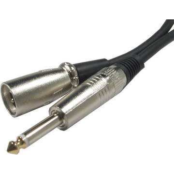 Kábel XLR 3P konektor-JACK 6,3 mono 5m
