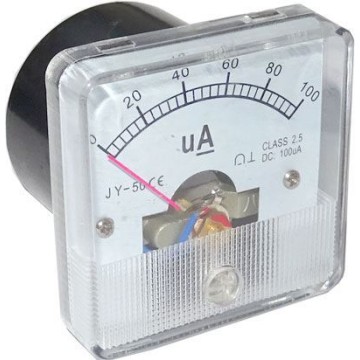 Ampérmeter analogový panelový JY-50 100uA DC
