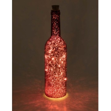 LED dekorácia fľaša červená