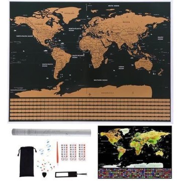 Mapa sveta stieracia 85x59cm