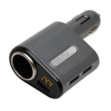 Rýchlonabíjačka USB do auta 3,1A voltmeter SA061