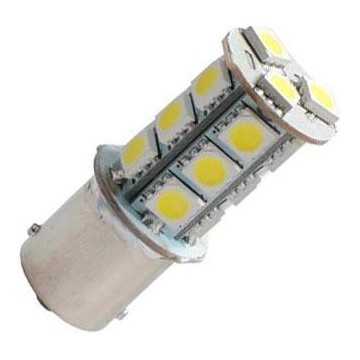 Žiarovka LED-18x SMD5050 Ba15S 12V biel
