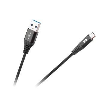 Kábel USB-USB typ C 1m čier,modrý,biely
