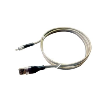 Kabel USB 2.0 konektor USB A / USB - Micro 1m, nylon, šedý