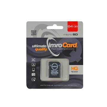 Karta micro SD+ adapter 64GB class IMRO