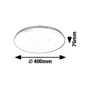 Stropnica LED 400mm 36W 3-6500K CCT+DO biela 3000lm RABALUX 5449 DANNY