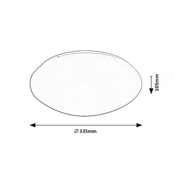 Stropnica LED 335mm 18W 4000K IP44 biela 1180lm RABALUX 71133 LUCAS