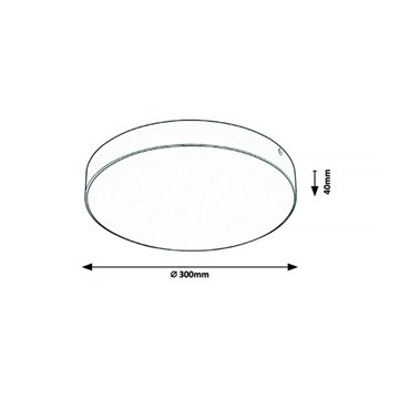 Stropnica LED 300mm 24W 28-6000K CCT IP44 matná čierna 2500lm RABALUX 7898 TARTU