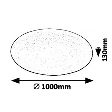 Stropnica LED 1000mm 80W 3-6500K CCT+DO biela 6400lm RABALUX 5448 DANNY