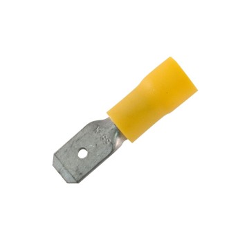 Faston 6,3mm izolovaný on žltý